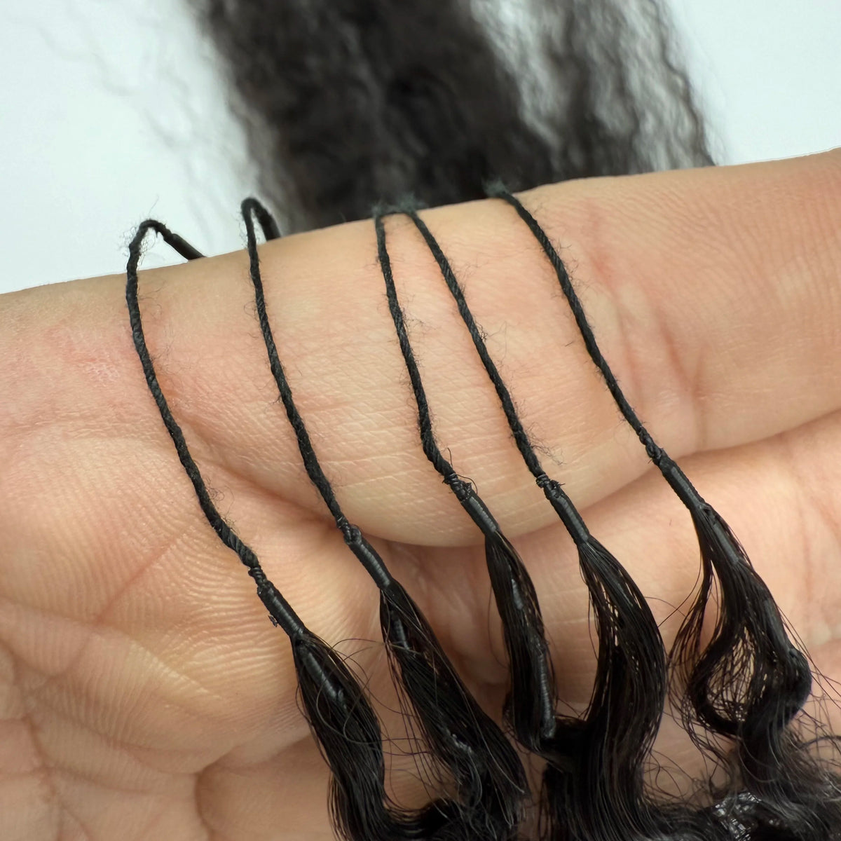 Small Spiral Curl Human Hair for Crochet Braids – Natural Black