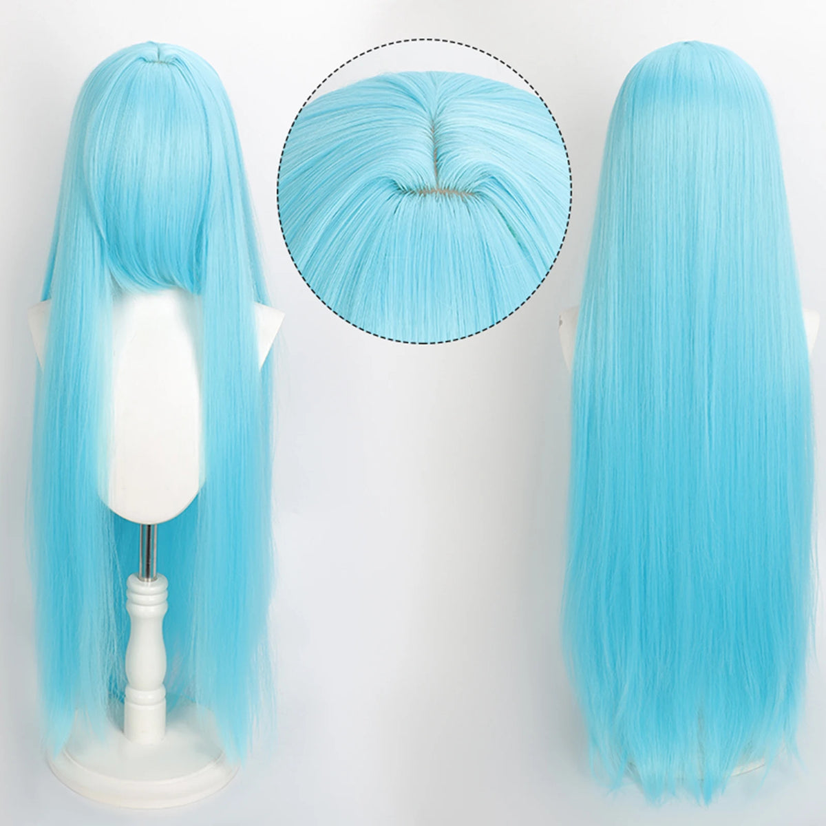 100cm Colourful Wig Long Staight Cosplay Anime Costume Party Wigs Synthetic Heat Resistant Wig