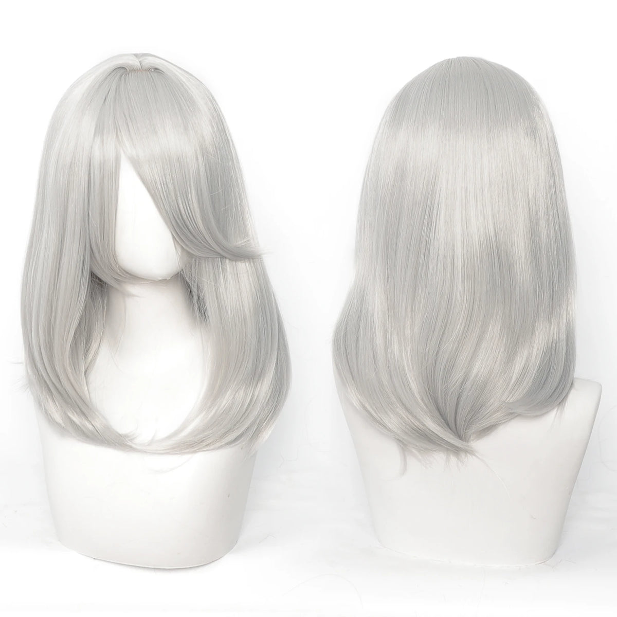 18 Inch Extra Long Straight Hair Wig With Bangs Synthetic Heat-Resistant Suitable For Women Cosplay Wigs