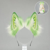Furry Bunny Ears Headband Lolita Realistic Tail Set Cute Plush Cosplay Animal Tail Props Party Animal Tails Cosplay Costume