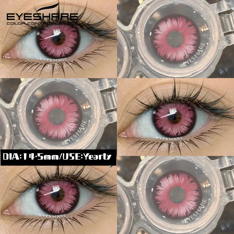 EYESHARE Halloween New Color Contact Lenses Blue Cosplay Anime Contact Red Lenses Purple Eyes Contact Pink Beauty Makeup Lenses