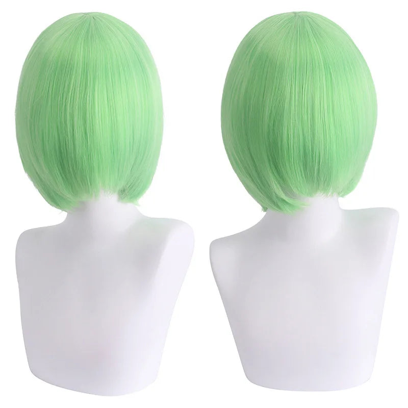 Short Cosplay Bob Wig – Face Contouring Thick Synthetic Hair Wig, Colorful Heat Resistant Fiber Wig