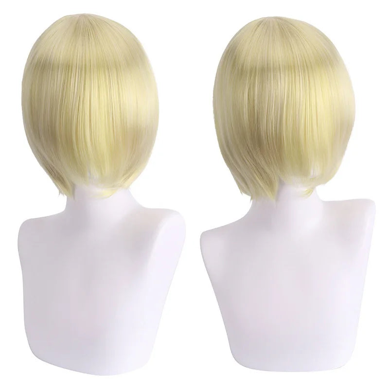 Short Cosplay Bob Wig – Face Contouring Thick Synthetic Hair Wig, Colorful Heat Resistant Fiber Wig