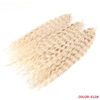 22 Inch Ombre Blonde Rainbow Water Wave Crochet Hair – 300g Synthetic Curly Braiding Extensions