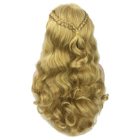 Soowee Synthetic Hair Yellow Cinderella Cartoon Characters Cosplay Wig Party Costume Wigs for Halloween & Christmas