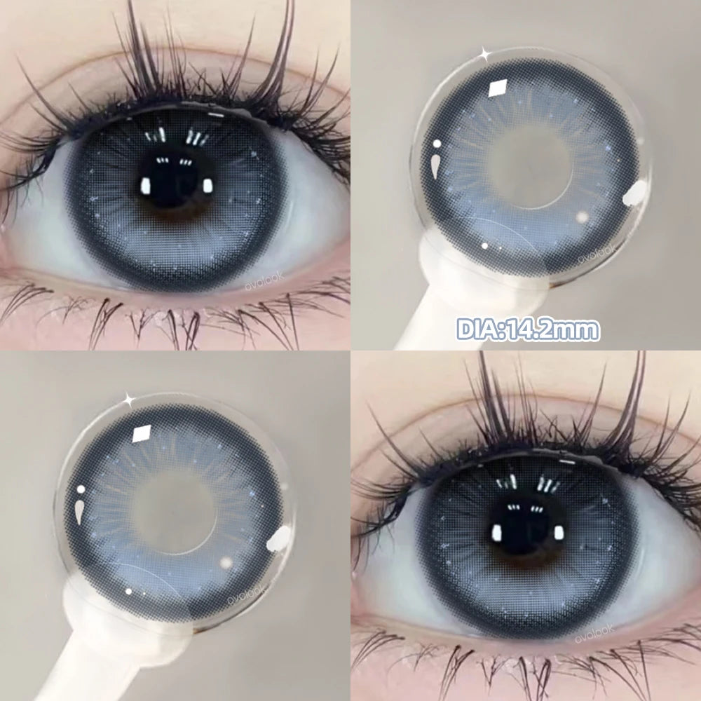 Beauty Purple Contact Lenses for Eyes Myopia Colored Contact Lenses Natural Blue Lens Fashion Cosplay Pupils OVO