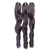 18 Inch French Curly Crochet Braiding Hair Synthetic Blonde Loose Wave Braids Hair Spiral Curls Hair Extensions