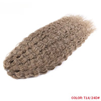 22 Inch Ombre Blonde Rainbow Water Wave Crochet Hair – 300g Synthetic Curly Braiding Extensions