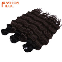 24 Inch Synthetic Hair Water Wave Braiding Hair Extensions Ombre Blonde Deep Wave Afro Curl Twist Crochet Hair for Women
