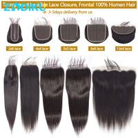 Straight Human Hair Lace Closure & Frontal