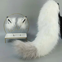 cosplay animal ears wolf ears fox ears cat ears lolita red wolf tail show halloween birthday party fox tail wolf tail