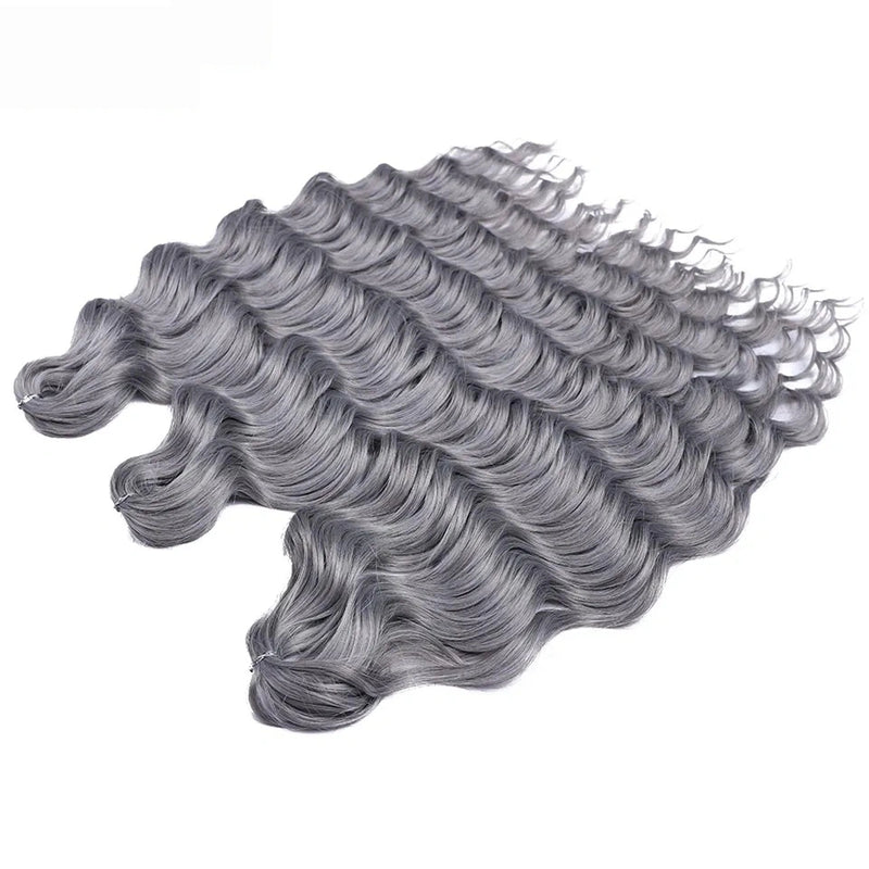 Water Wave Ombre Blonde Braiding Hair Extensions – Deep Wave Afro Curl Crochet for Women