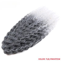 22 Inch Ombre Blonde Rainbow Water Wave Crochet Hair – 300g Synthetic Curly Braiding Extensions