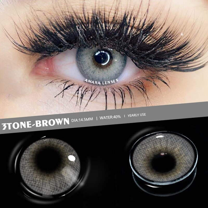 AMARA 1 Pair Colored Contact Lenses Natural Look Brown Eye Lenses Gray Contact Blue Lenses Fast Delivery Green Eye