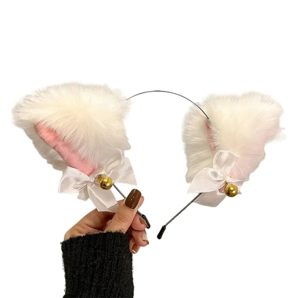 Cute Cat Ears Ladies' Hair Strap Fashionable Plush Bell Role-playing Exquisite Fox Hair Strap Sexy Hair Strap Girls' Headwear