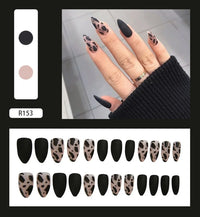 Nail Tip Fake Art Press on Nails with Glue Designs Set Full Artificial Short Packaging Kiss False Clear Cover