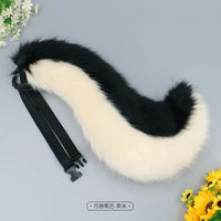 Kwaii Tail Girl Plush Cosplay Props Faux Fur Wolf Tail Women Lolita Cosplay Animal Tails Halloween Party Simulation Animal Tails