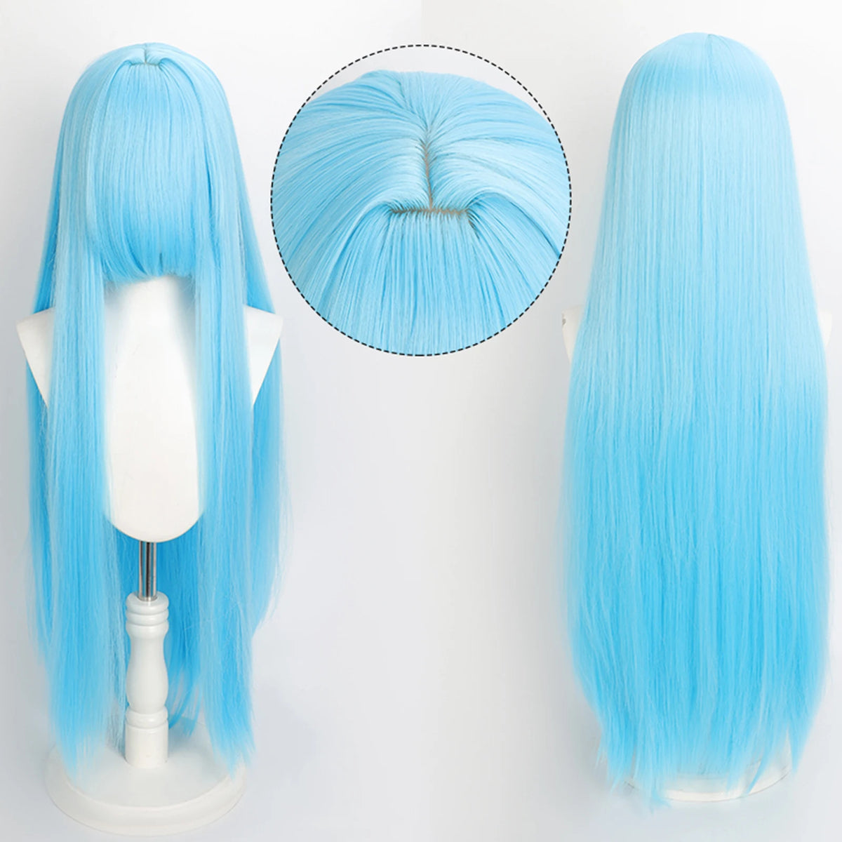 100cm Colourful Wig Long Staight Cosplay Anime Costume Party Wigs Synthetic Heat Resistant Wig