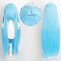 100cm Colourful Wig Long Staight Cosplay Anime Costume Party Wigs Synthetic Heat Resistant Wig