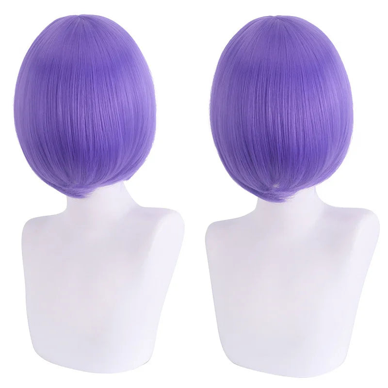 Short Cosplay Bob Wig – Face Contouring Thick Synthetic Hair Wig, Colorful Heat Resistant Fiber Wig