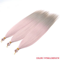 28" Deep Wave Crochet Braiding Hair 3 Pack 300g Synthetic Hair Bundles Ombre Blonde Crochet Hair Extensions