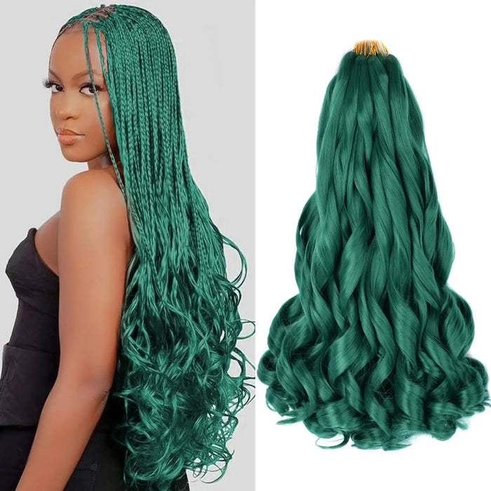 24 inch French Curl Braiding Hair Soft Loose Wave Ombre