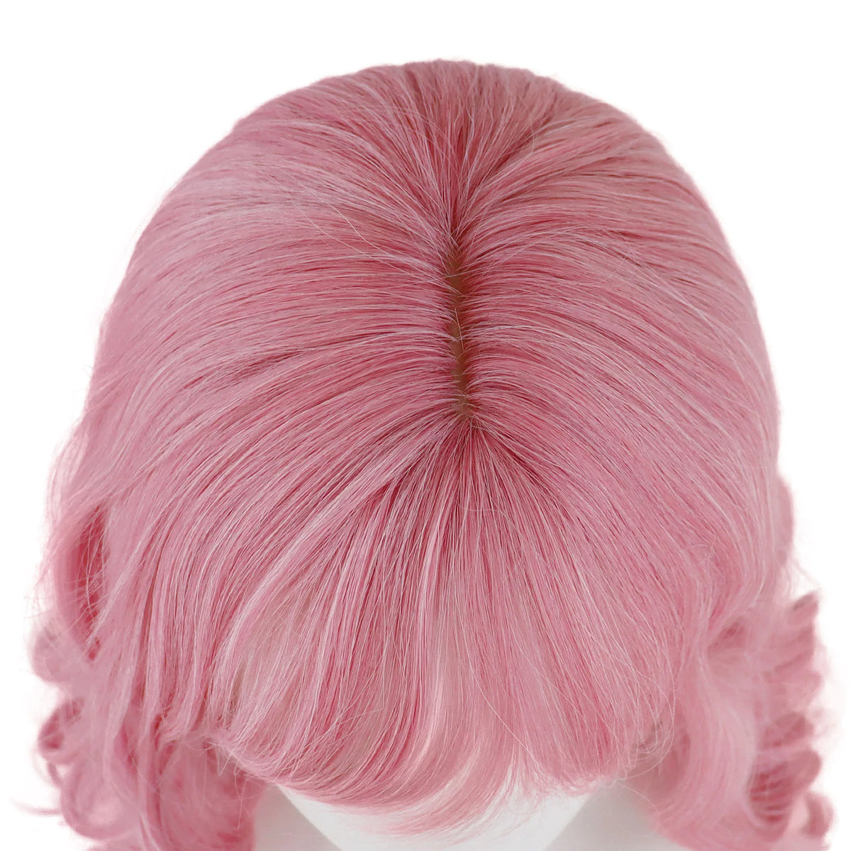 28 Inch Long Pink Wavy Synthetic Wig – Curly Cosplay Wig for Women