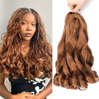 French Curly Braiding Hair Loose Wavy Bouncy French Curl Braiding Hair Extensions Synthetic Croch
