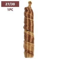 French Curls Braiding Hair 12-24inch Hair Extensions Synthetic Hairs Spiral Curls Braids Pre Stretched Loose Wave Braiding Hair