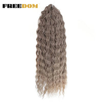 22 Inch Ombre Blonde Rainbow Water Wave Crochet Hair – 300g Synthetic Curly Braiding Extensions
