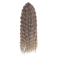 22 Inch Ombre Blonde Rainbow Water Wave Crochet Hair – 300g Synthetic Curly Braiding Extensions