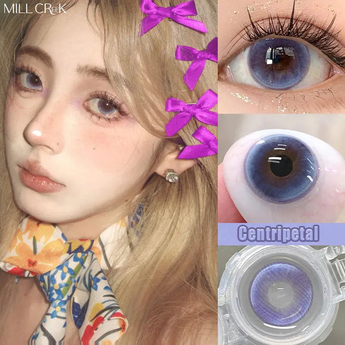 Myopia Lenses Color Contact Lenses for Eyes Lenses With Diopters Prescription Fashion Lenses Purple Eye Lenses YMX