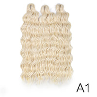 28 Inch Deep Wave Crochet Hair | Synthetic Ocean Wave Braiding Extensions