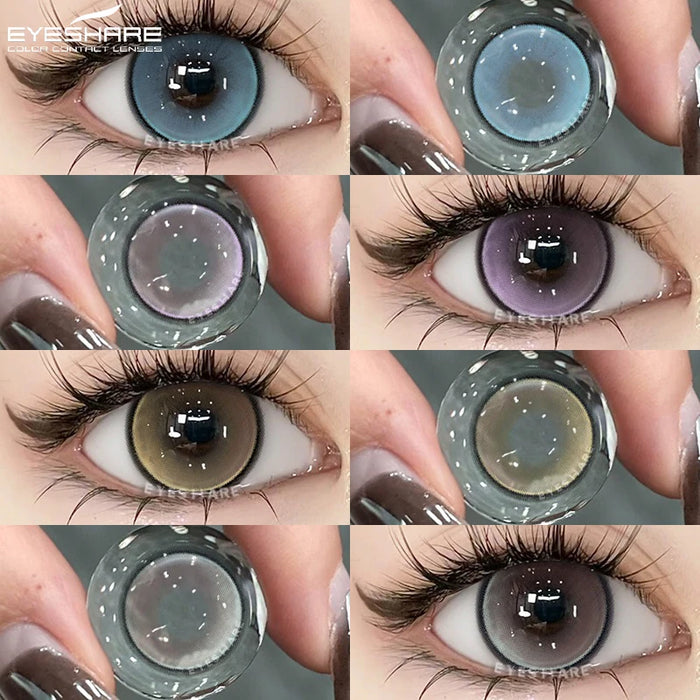 Natural Color Contact Lenses for Eyes Korean Lenses Purple Lenses Gray Pupils Lens Yearly Color Eye Lens EYESHARE