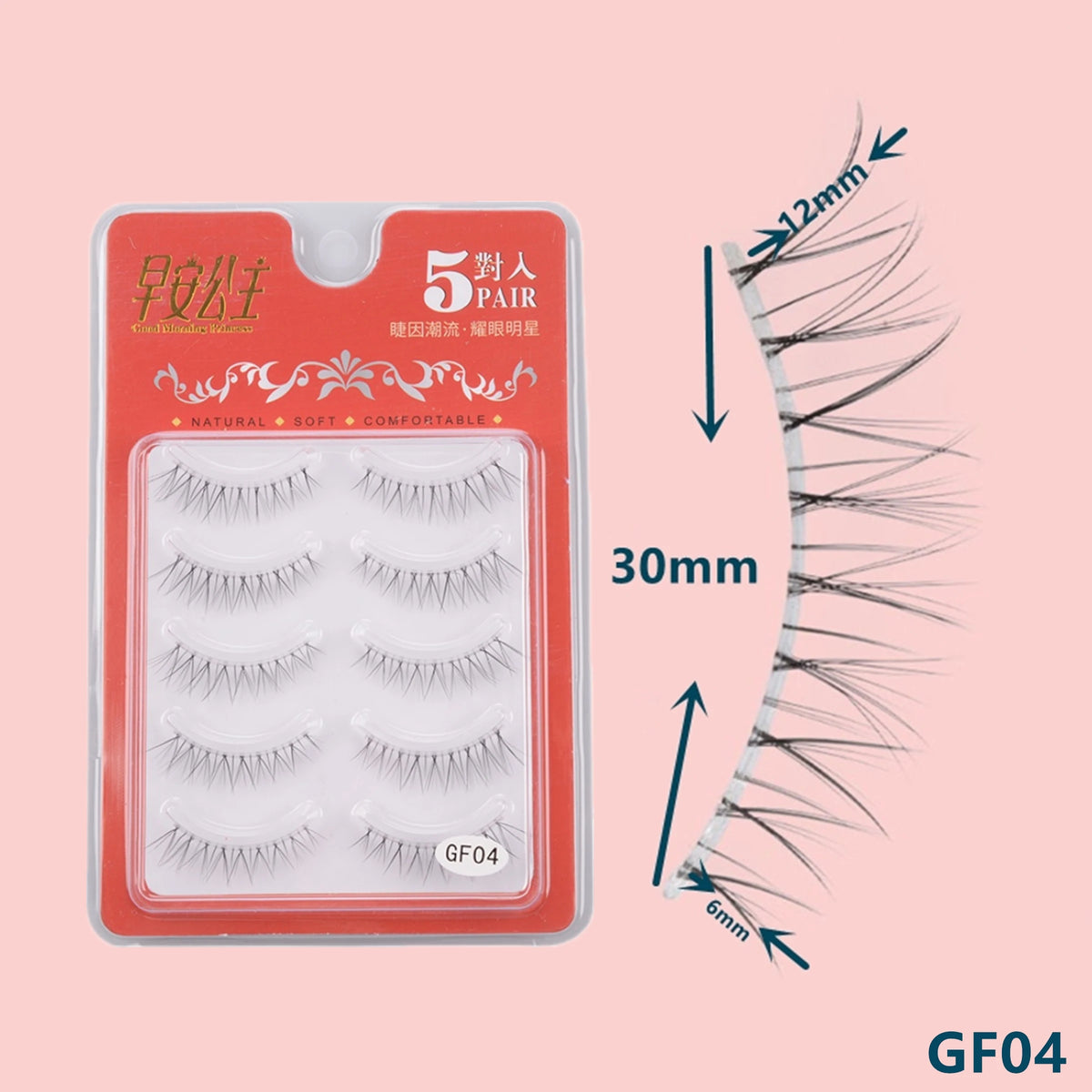 5pairs Natural False Eyelashes Thin Band Short HandMade Lighte Soft EyelashCosplay Korean Fashion Wispy Extension Makeup Tools