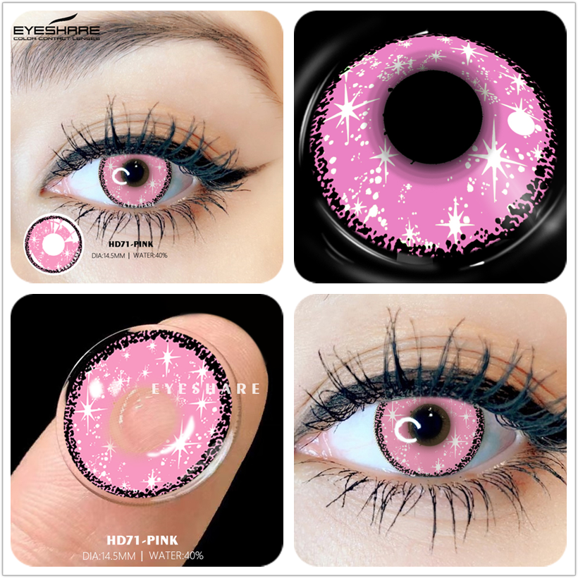 EYESHARE 2pcs Colored Contact Lenses For Eyes Cosplay Colored Lenses Blue Contact Lens Yearly Beautiful Pupil Eyes Contact Lens