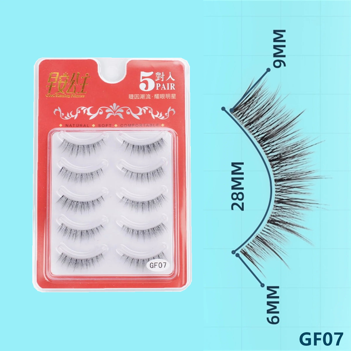 5pairs Natural False Eyelashes Thin Band Short HandMade Lighte Soft EyelashCosplay Korean Fashion Wispy Extension Makeup Tools