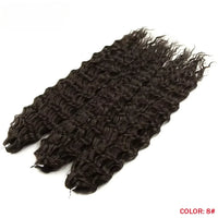 22 Inch Ombre Blonde Rainbow Water Wave Crochet Hair – 300g Synthetic Curly Braiding Extensions