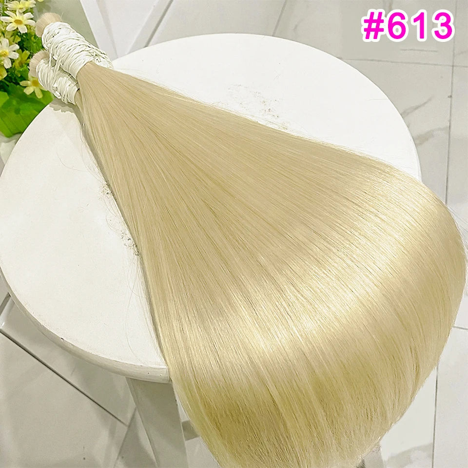 Colored Straight Human Hair Bulk for Braiding