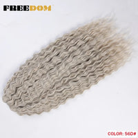 22 Inch Ombre Blonde Rainbow Water Wave Crochet Hair – 300g Synthetic Curly Braiding Extensions