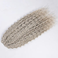 22 Inch Ombre Blonde Rainbow Water Wave Crochet Hair – 300g Synthetic Curly Braiding Extensions
