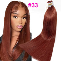 Straight Human Hair Bulk for Braiding | No Weft