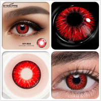 EYESHARE 1pair Cosplay Color Contact Lenses for Eyes AYY Series Fashion Makeup Red Blue Lens Yearly Use Beauty Makeup for Eyes