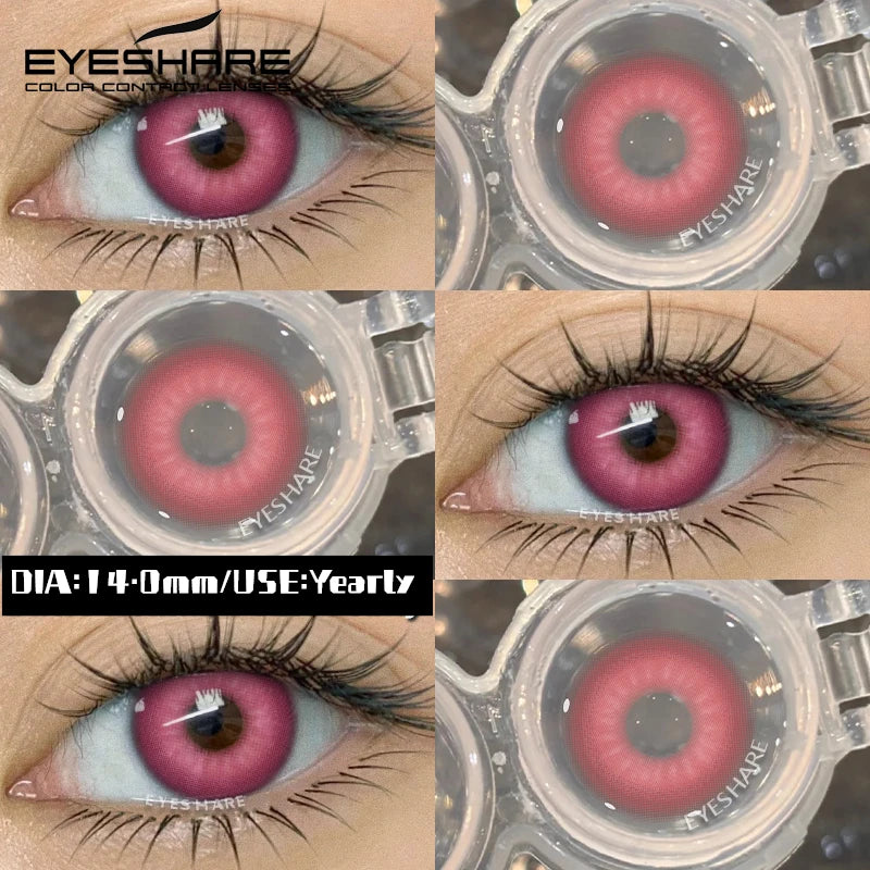 EYESHARE Halloween New Color Contact Lenses Blue Cosplay Anime Contact Red Lenses Purple Eyes Contact Pink Beauty Makeup Lenses