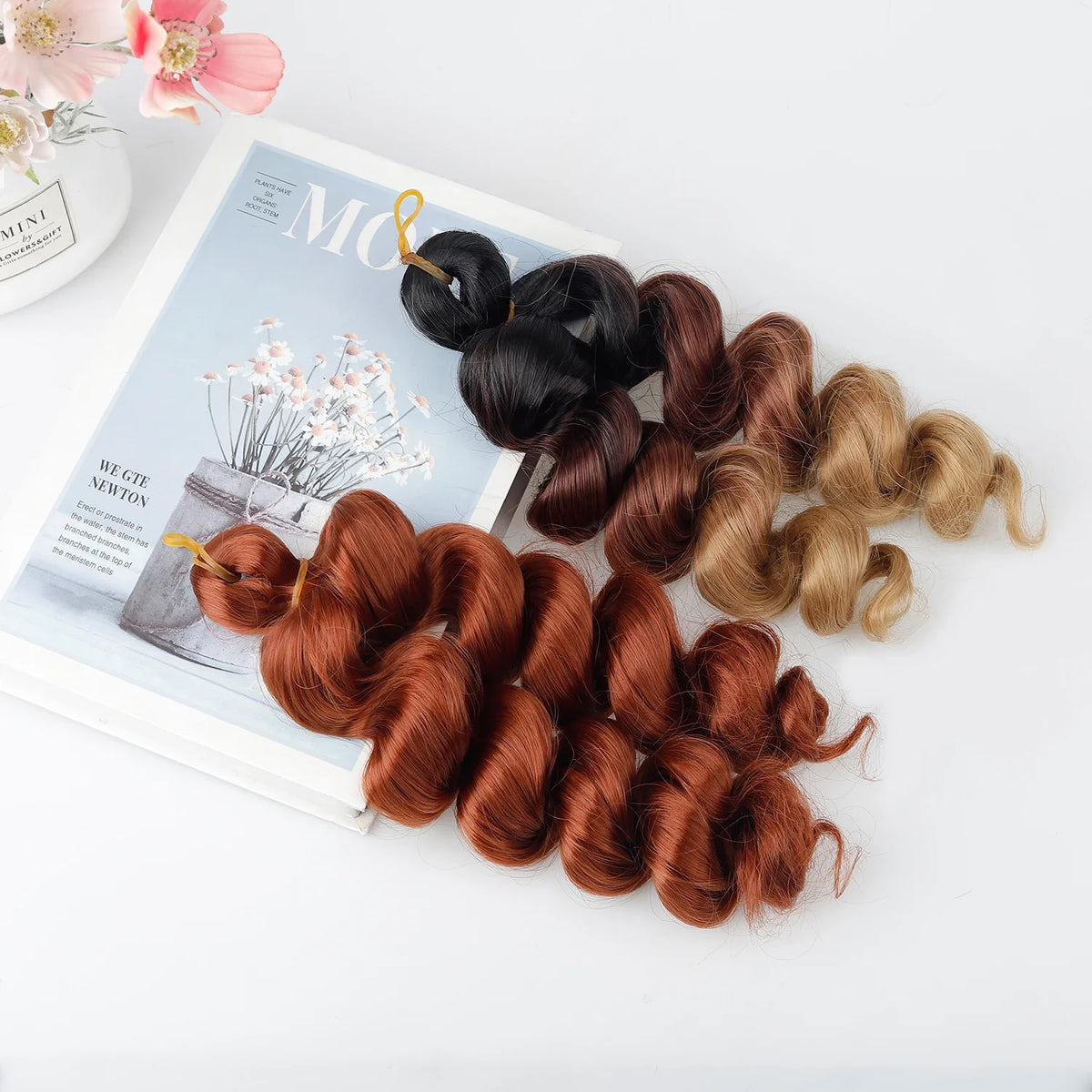 French Curly Crochet Hair Short 12inch Synthetic Braiding Hair Loose Wavy French Curl Braids Extensions for Women