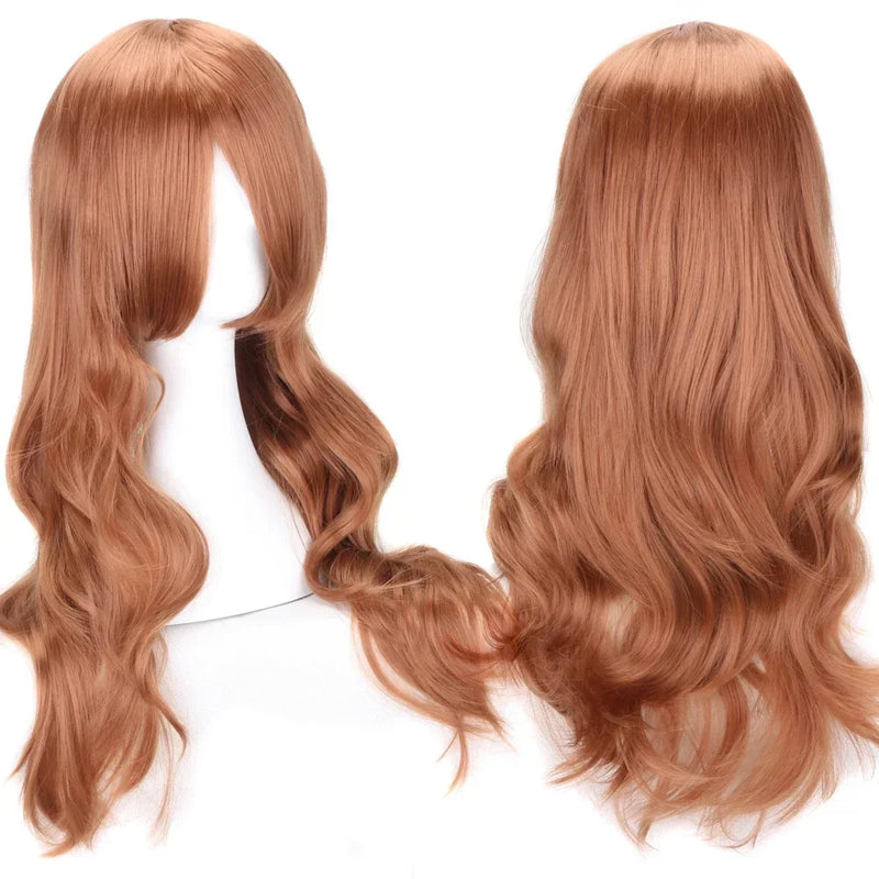 Cosplay Anime Long Wavy Pink Blue Red Blonde Black Green White Brown Cosplay Wig Synthetic Wig