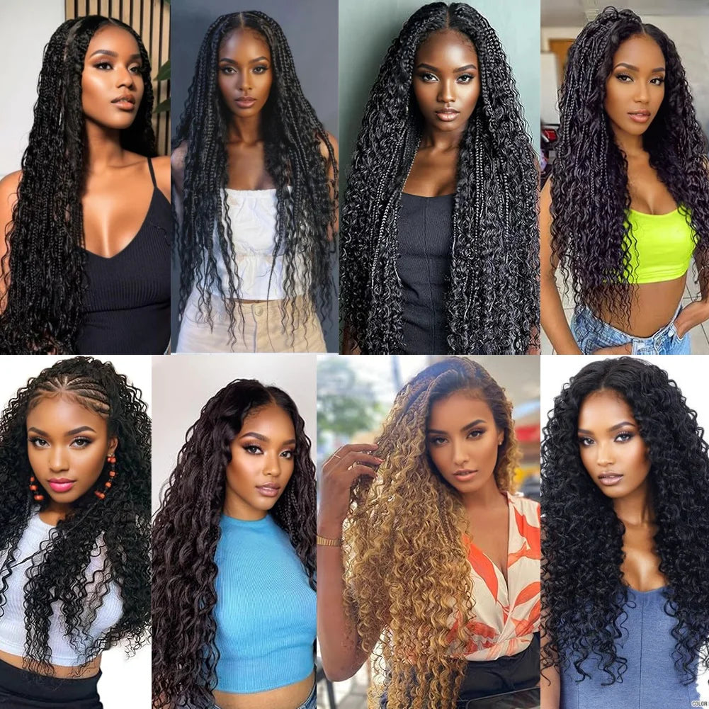 Deep Wave Crochet Hair Synthetic Passion Twist Braiding Hair Extension Afro Curls Water Wave Deep Twist Braid Hair Ocean Wave