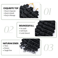 28 Inch Deep Wave Crochet Hair | Synthetic Ocean Wave Braiding Extensions
