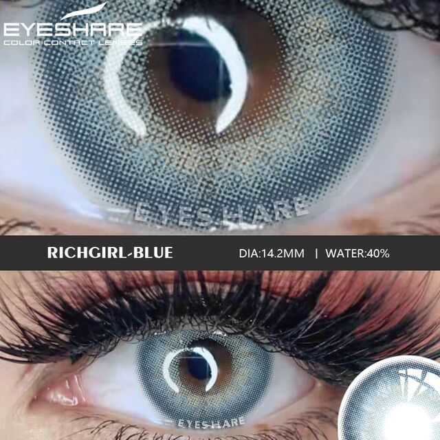 EYESHARE 2pcsr Color Contact Lenses for Eyes Natural Blue Colored Lenses TAYLOR Contact lens Beautiful Pupil Cosmetics Yearly