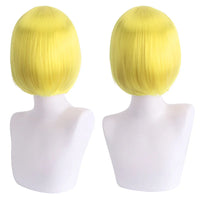 Short Cosplay Bob Wig – Face Contouring Thick Synthetic Hair Wig, Colorful Heat Resistant Fiber Wig